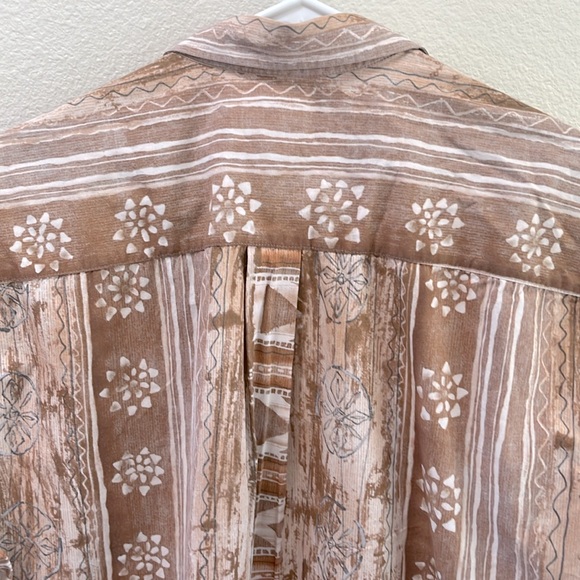 Cooke Street Honolulu Vintage Cream Button Down Beach Hawaiian Shirt, Size Large - Picture 6 of 12